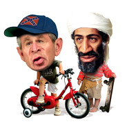 neighbours Bush and Bin Laden