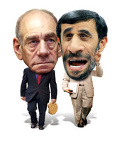 neighbours Olmert and Mahmond